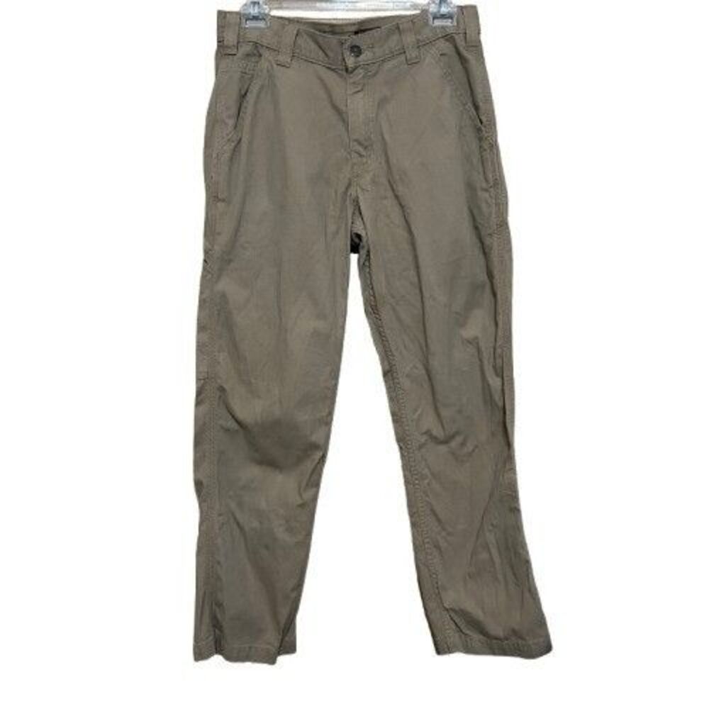 Carhartt Pants Mens 30x30 Khaki Rugged Flex Relaxed Fit Canvas Pants BN2291-M